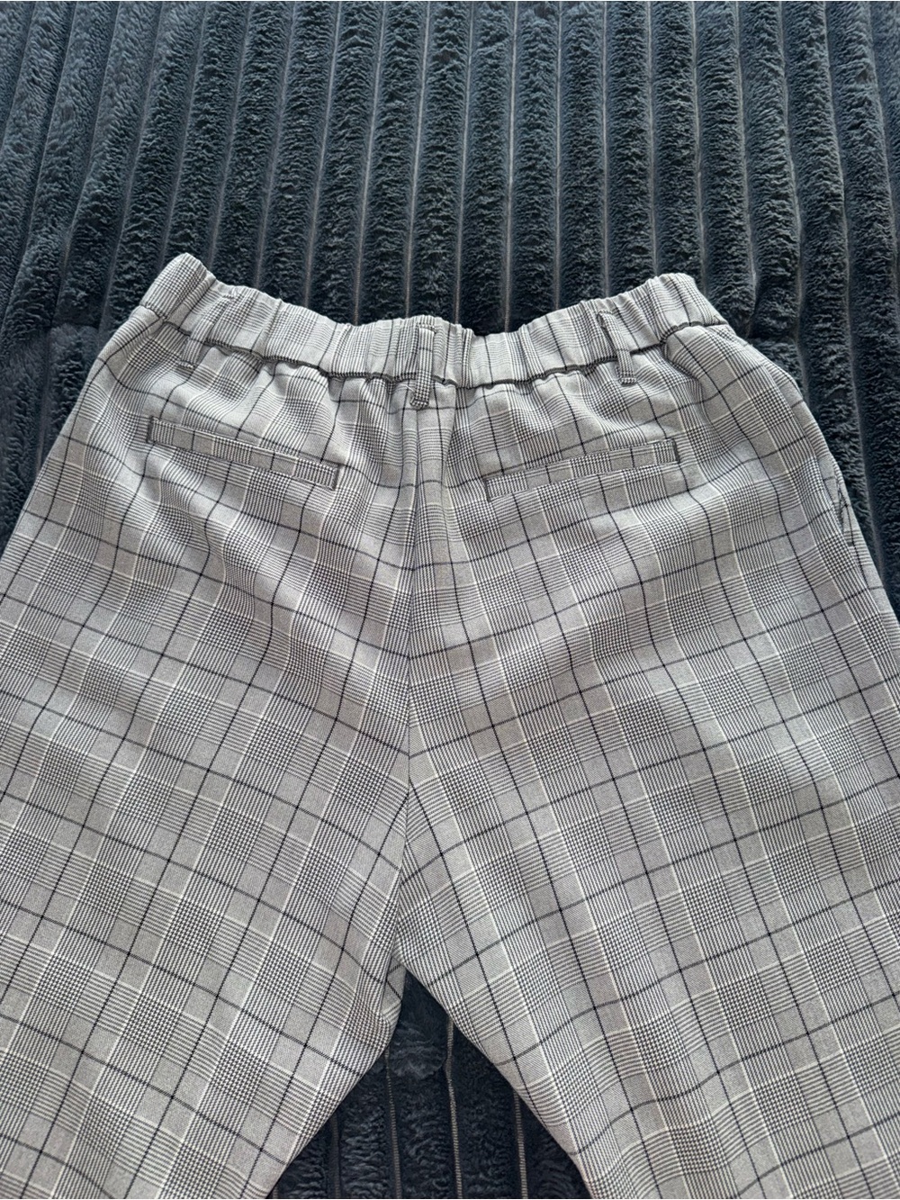 Plaid Relaxed Fit Baggy Wide Leg Work Pants